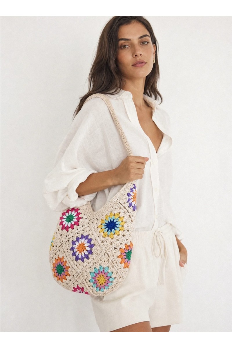Bolso Crochet Flores 2