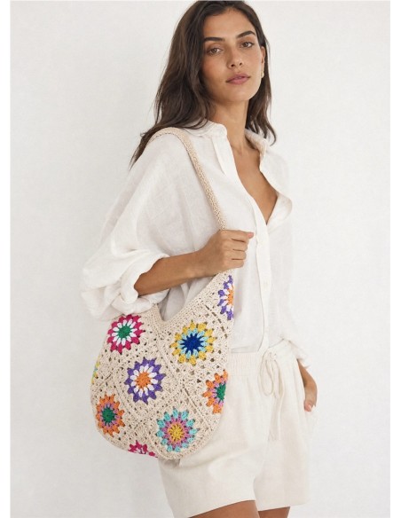 Bolso Crochet Flores