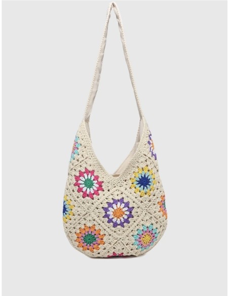 Bolso Crochet Flores