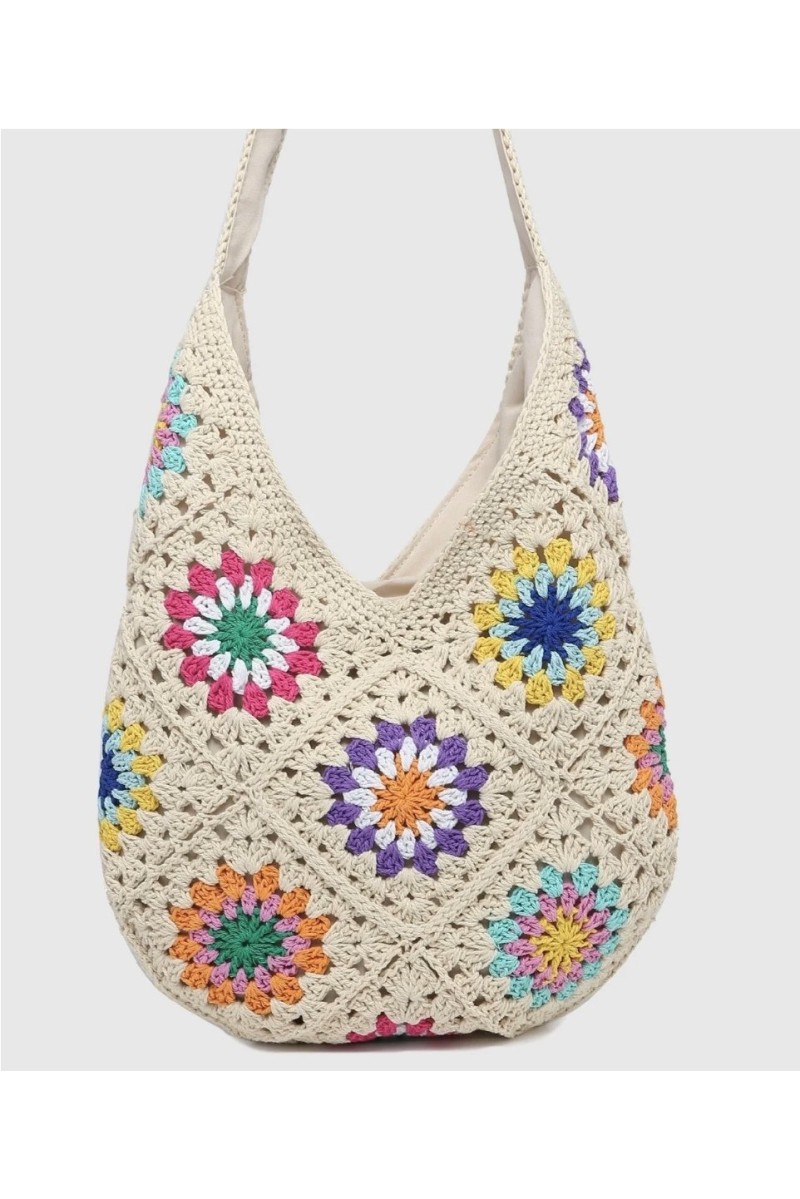 Bolso Crochet Flores
