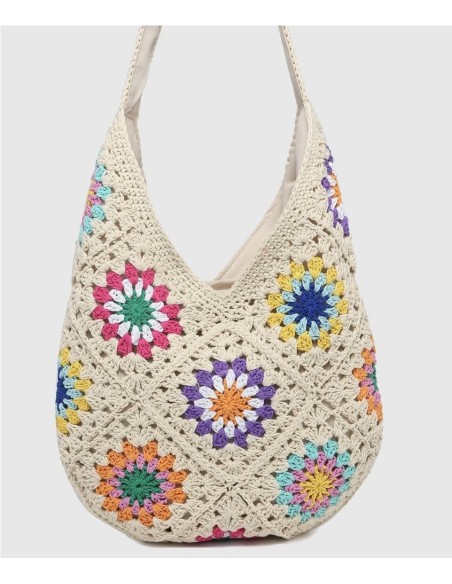 Bolso Crochet Flores