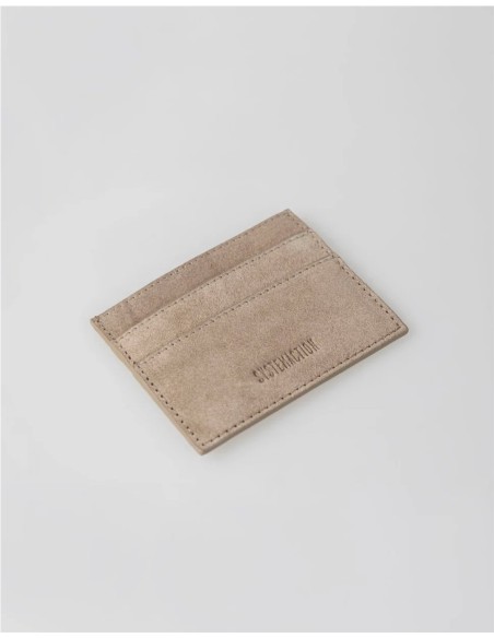 Tarjetero Piel Beige