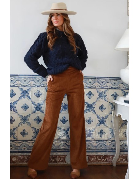 Pantalón Aurora SoleLisboa Camel