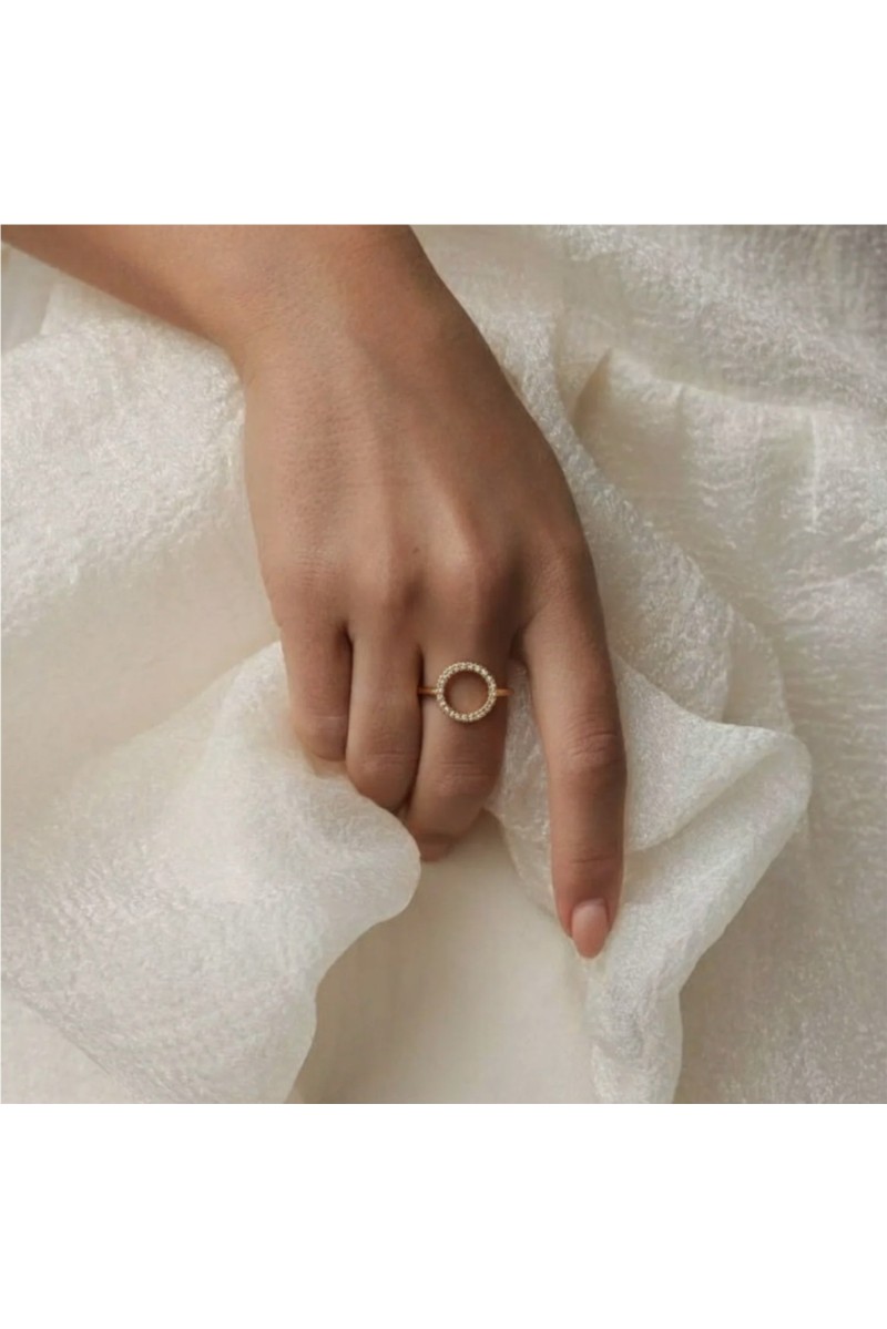 Anillo Luna BlancaRomeo Oro