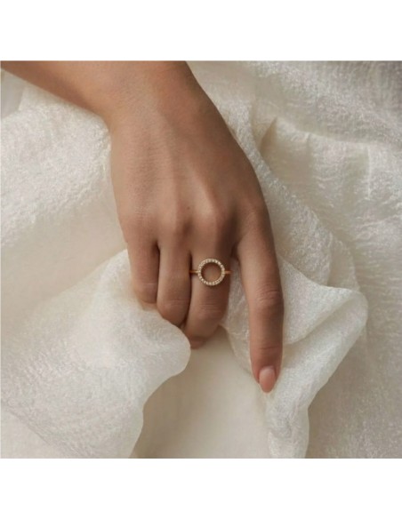 Anillo Luna BlancaRomeo Oro